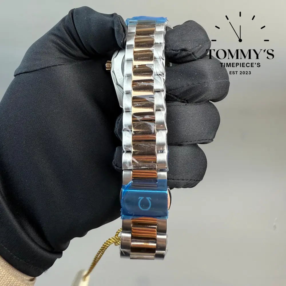 AAA+ Aqua Terra WorldTimer, 43mm White Blue Dial-Stainless Steel Bracelet (Rose Gold Bezel) - Image 4