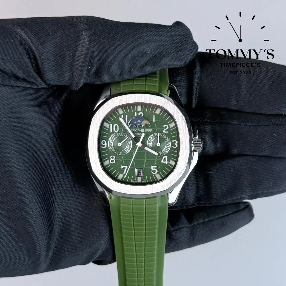 AAA+ Aquanaut Luce Annual Calendar Green Dial 40mm Rubber Strap