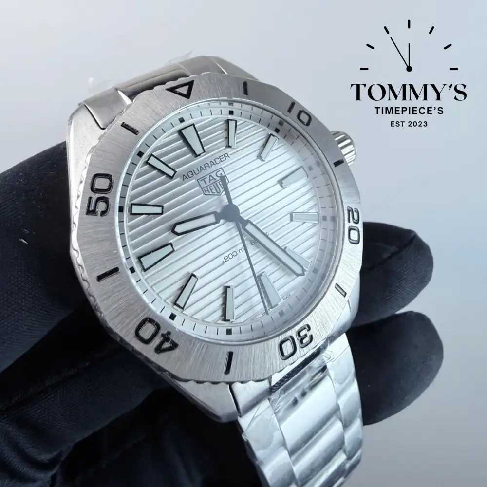 AAA+ Aquaracer Professional 200, 40mm Silver Dial-Stainless Steel Bracelet (Silver Bezel) - Image 2