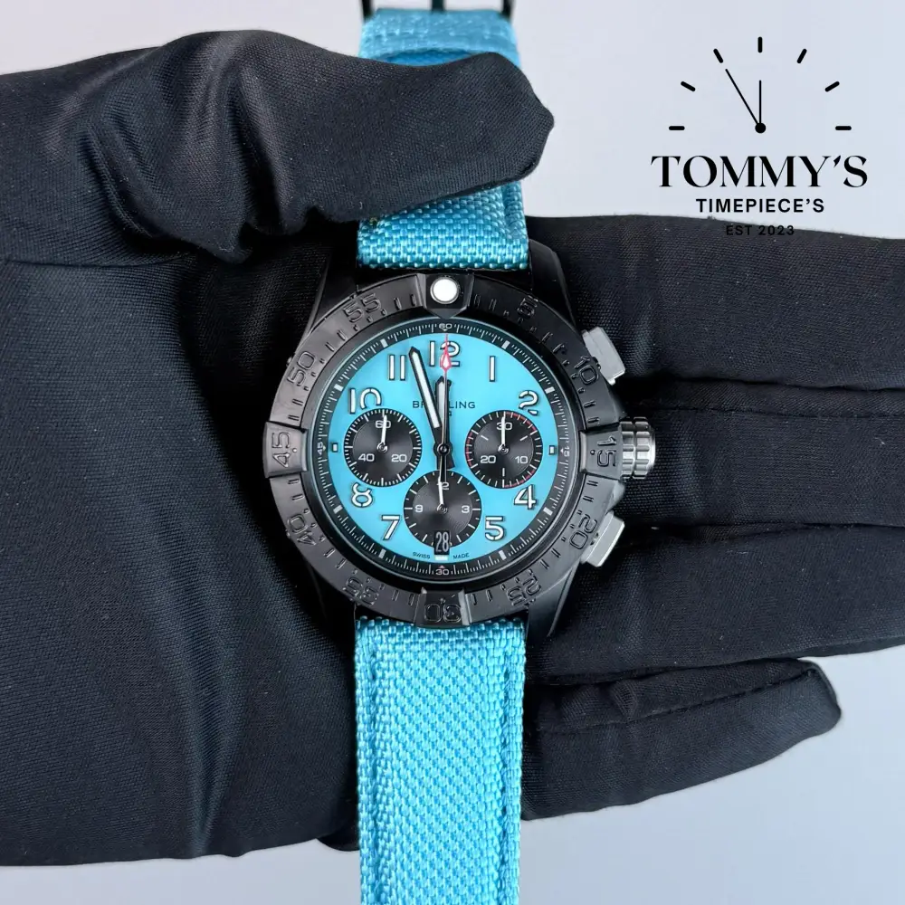 AAA+ Avenger B01 Chronograph 42mm Night Mission, Blue Dial