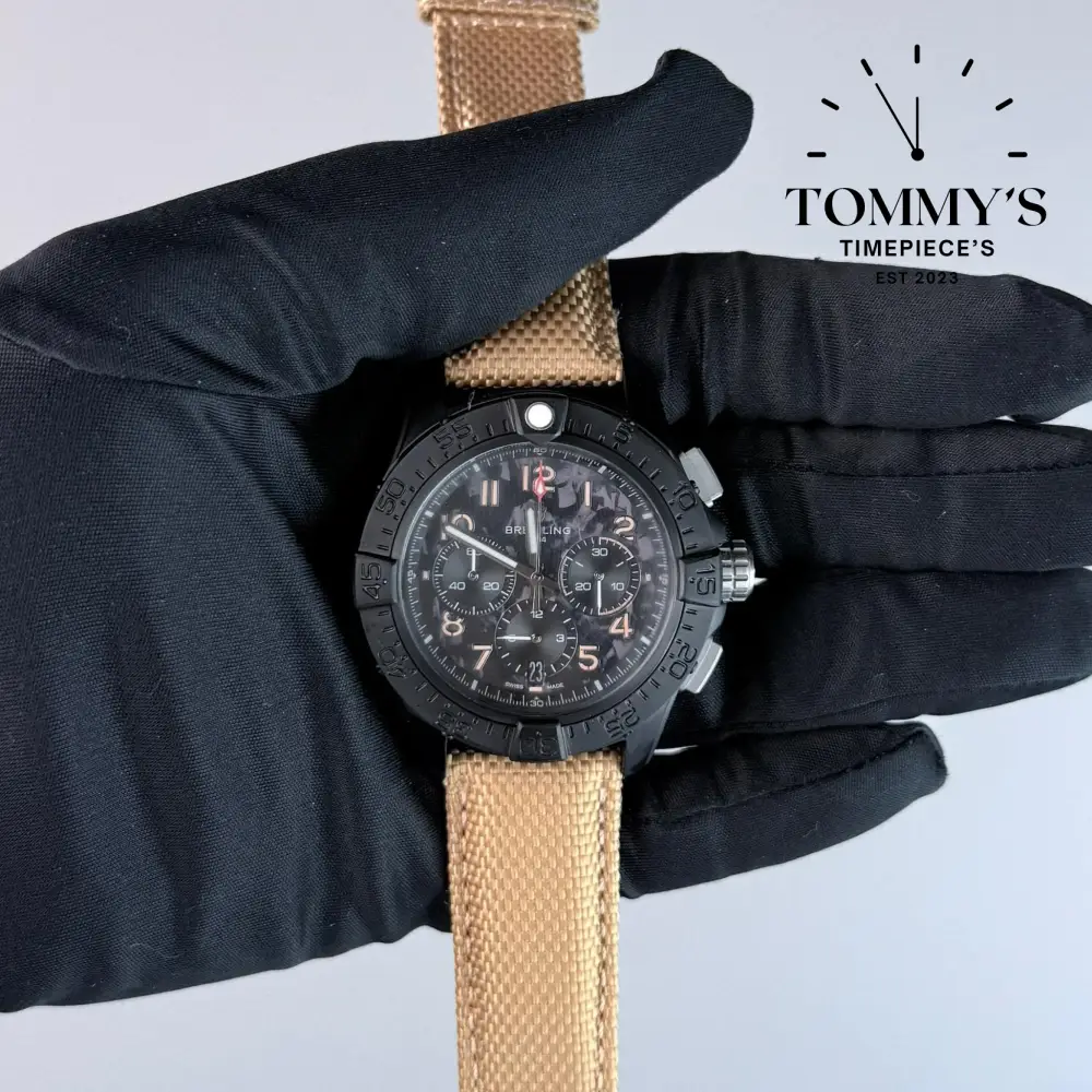 AAA+ Avenger B01 Chronograph 44 Night Mission, Black Dial