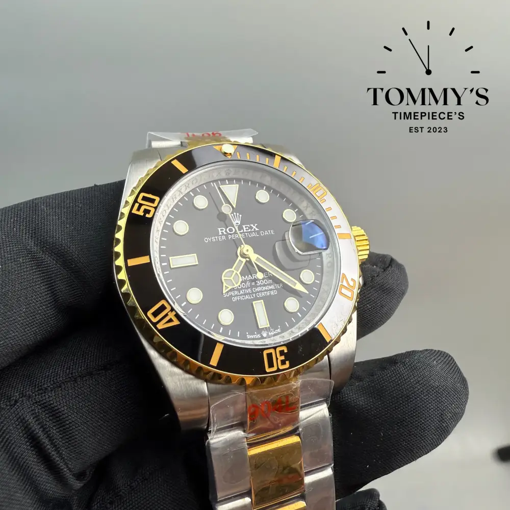 AAA+ Submariner Bimetal , (126613LN ) 41mm Black Dial-Oyster Bracelet (Black Bezel) - Image 2
