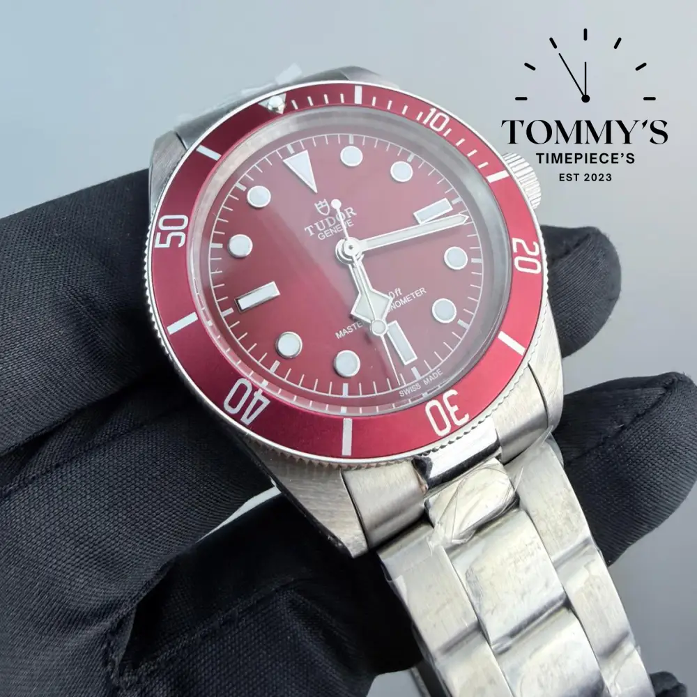 AAA+ Black Bay 58, 42mm Burgundy Dial-Stainless Steel Bracelet (Burgundy Bezel) - Image 2