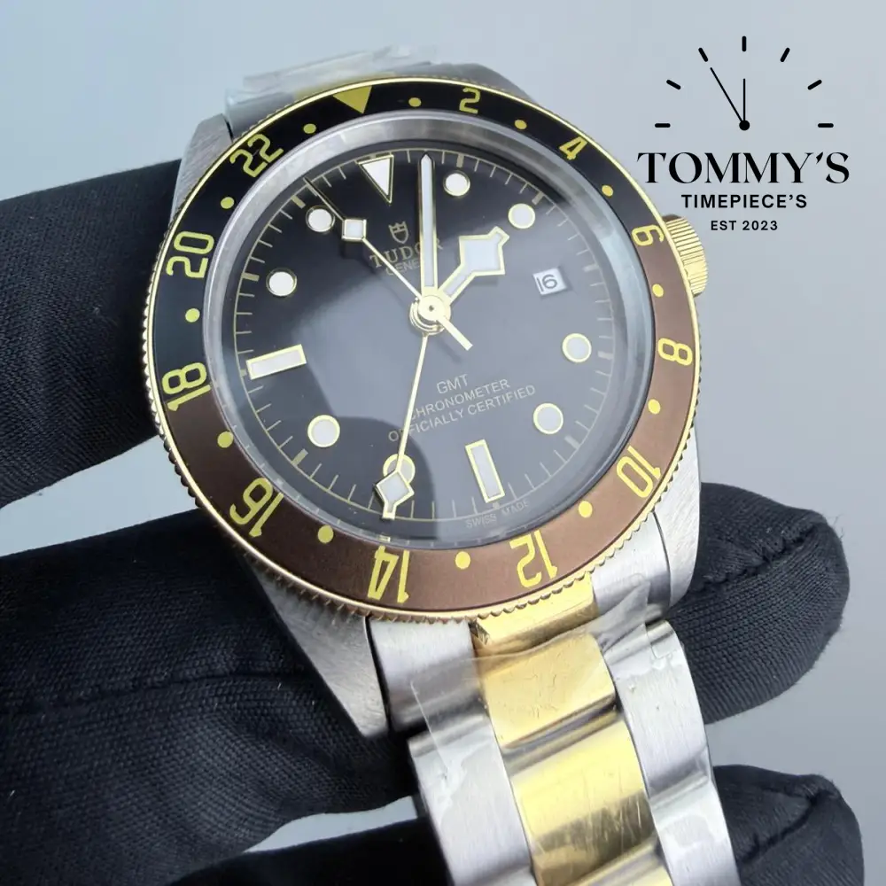 AAA+ Black Bay GMT S&G "Root Beer", 41mm Black Dial-Stainless Steel Bracelet (Black Brown Bezel Two-Tone) - Image 2
