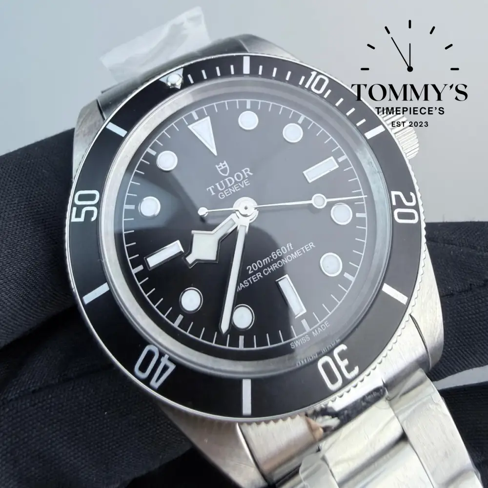 AAA+ Black Bay Monochrome, 41mm Black Dial-Stainless Steel Bracelet (Black Bezel) - Image 2