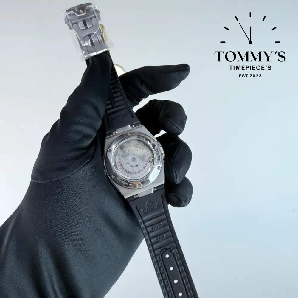 AAA+ Constellation Co-Axial Master Chronometer, 41mm Silk-Embossed Rhodium-Grey Dial-Leather Strap (Silver Bezel) - Image 4
