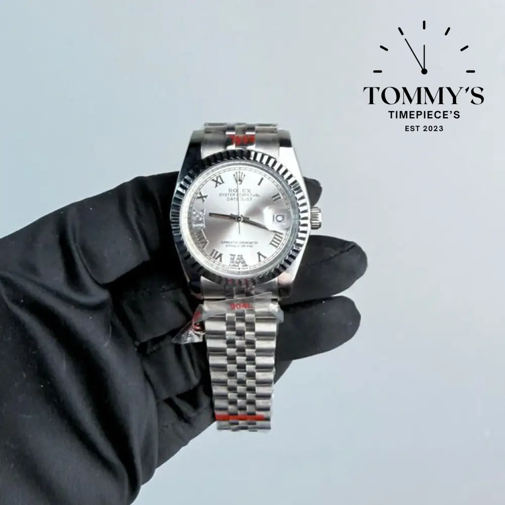 AAA+ Datejust (116234), 36mm Silver Roman Numeral Dial -Jubilee Bracelet (Fluted Bezel)