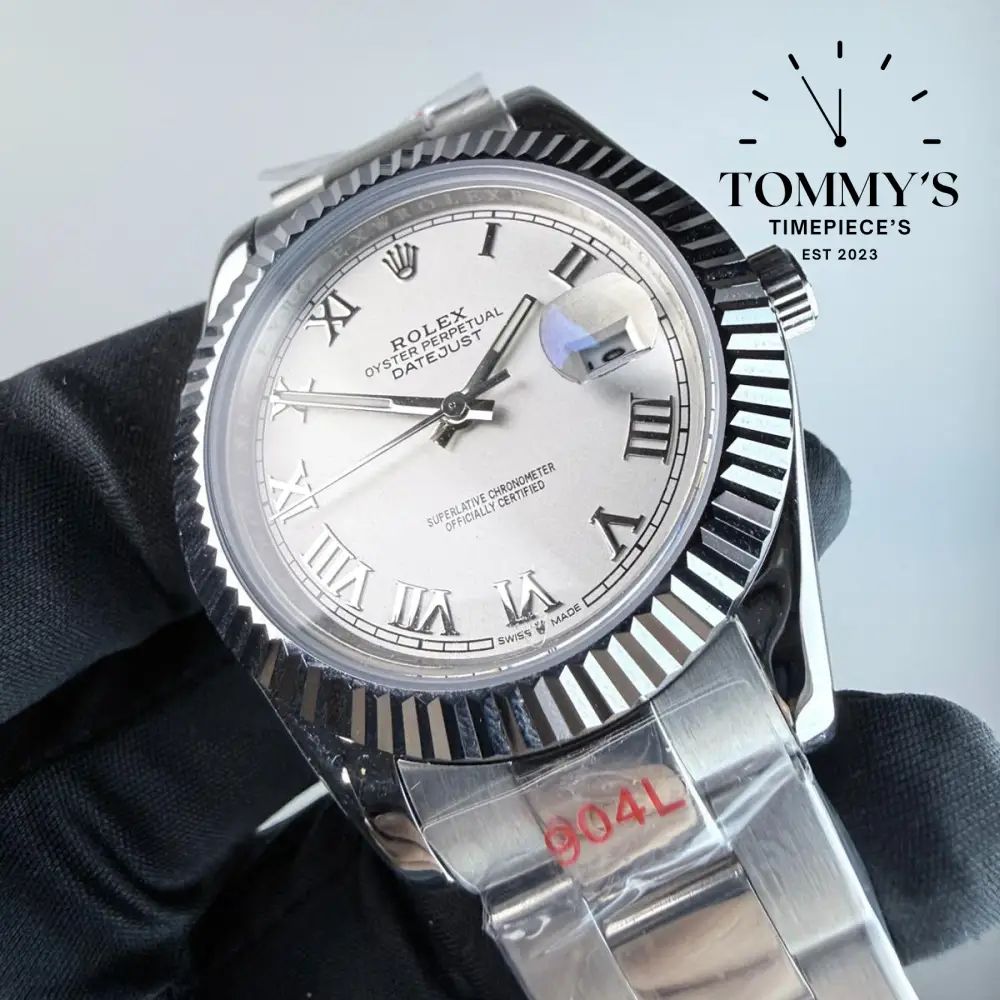 AAA+ Datejust (116334), 41mm White Roman Numeral Dial-Oyster Bracelet (Fluted Bezel) - Image 2