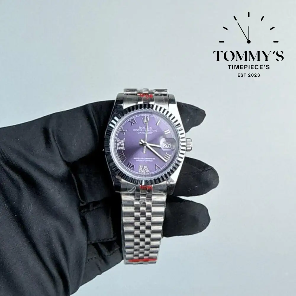 AAA+ Datejust, (126234) 36mm Aubergine Purple Dial-Jubilee Bracelet (Fluted Bezel)
