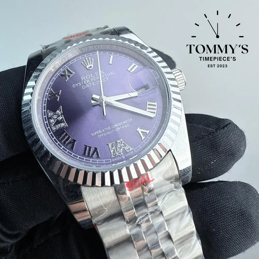 AAA+ Datejust, (126234) 36mm Aubergine Purple Dial-Jubilee Bracelet (Fluted Bezel) - Image 2