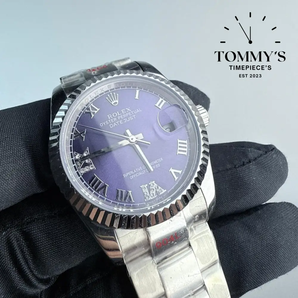 AAA+ Datejust, (126234 ) 36mm Aubergine Purple Dial-Oyster Bracelet (Fluted Bezel) - Image 2