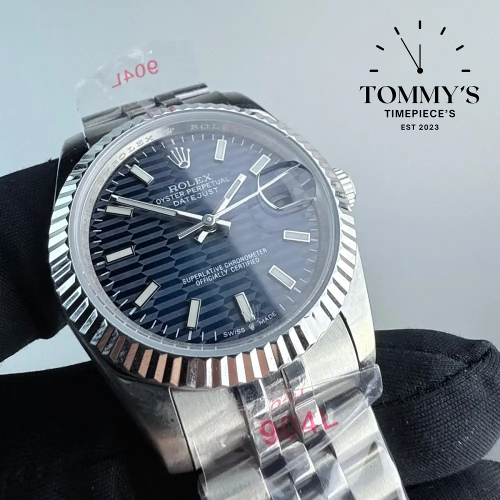 AAA+ Datejust, (126234) 36mm Blue Motif Dial-Jubilee Bracelet (Fluted Bezel) - Image 2