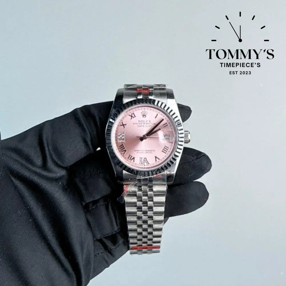 AAA+ Datejust, (126234) 36mm Pink Dial-Jubilee Bracelet (Fluted Bezel)