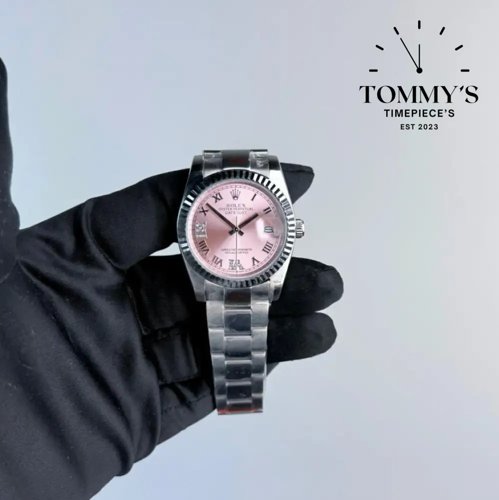 AAA+ Datejust, (126234) 36mm Pink Dial-Oyster Bracelet (Fluted Bezel)