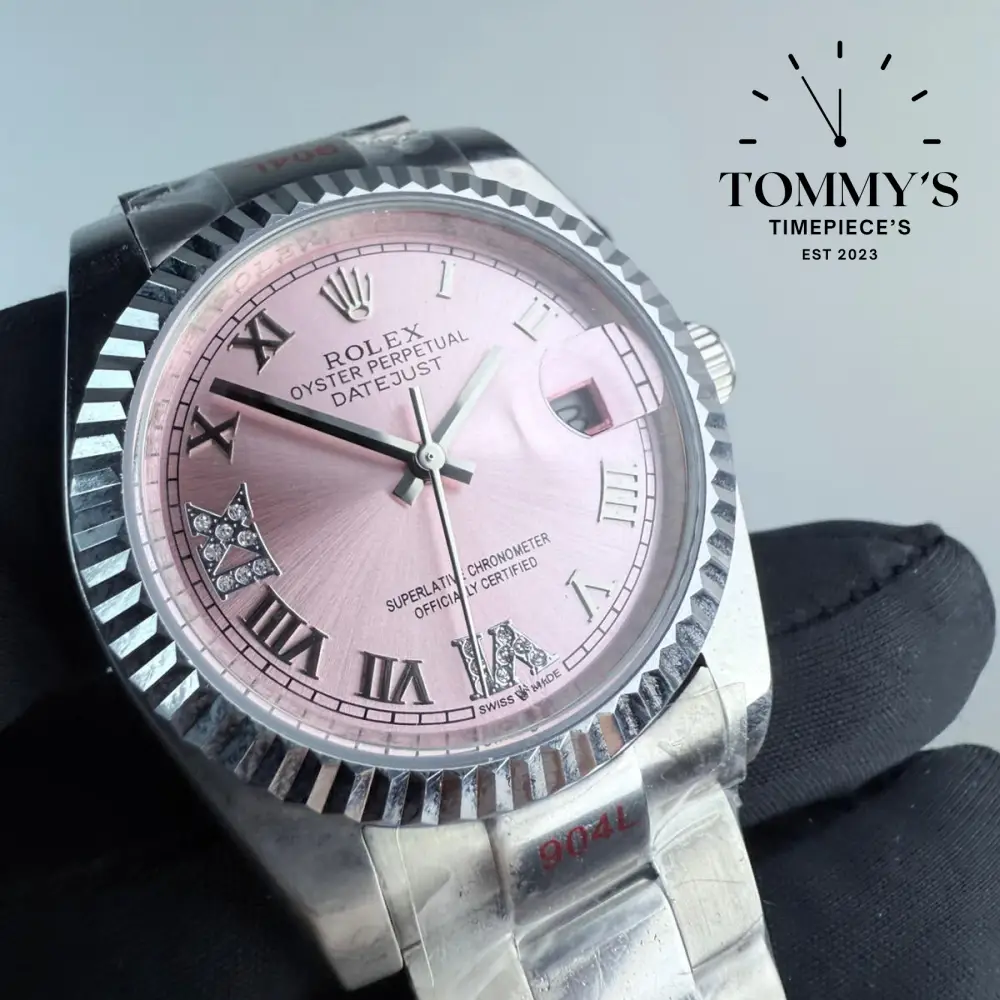 AAA+ Datejust, (126234) 36mm Pink Dial-Oyster Bracelet (Fluted Bezel) - Image 2