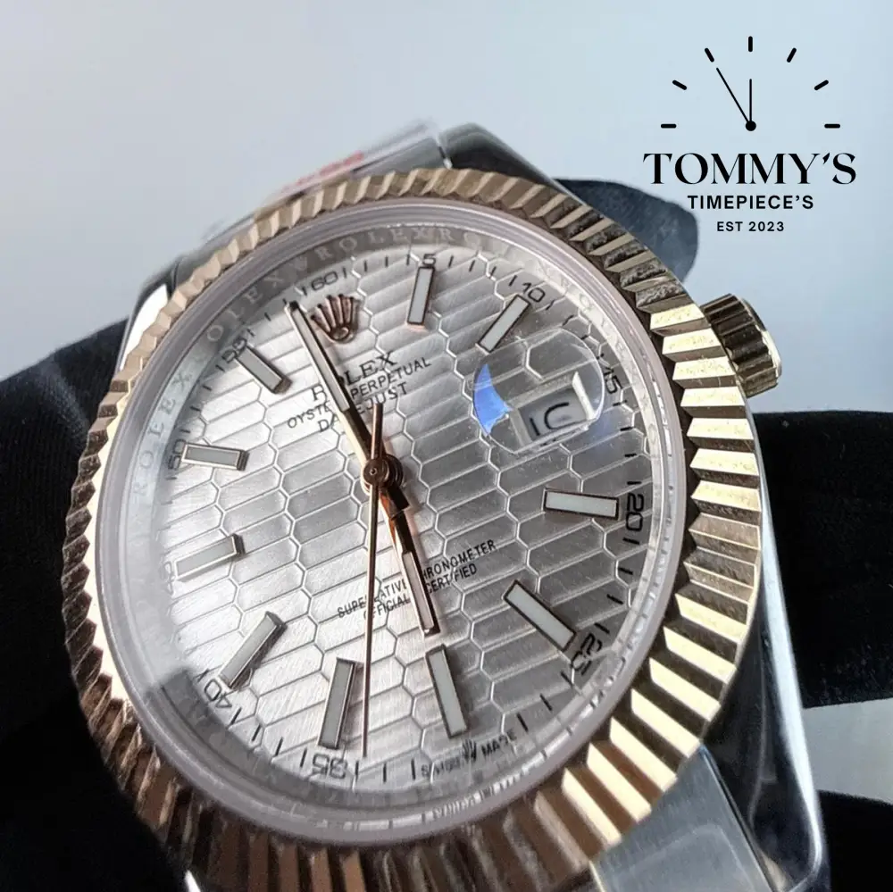 AAA+ Datejust (126331), 41mm Silver Motif Dial-Jubilee  Bracelet (Fluted Bezel) - Image 2