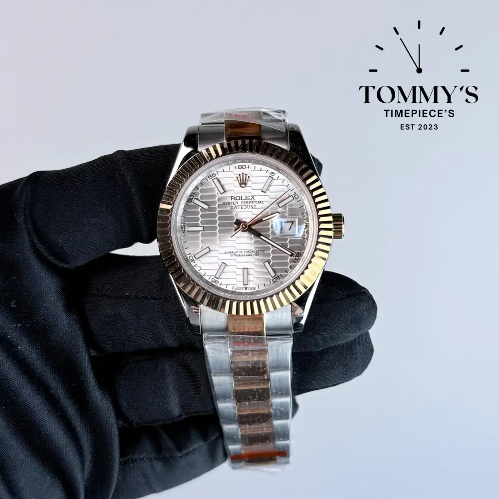 AAA+ Datejust (126331), 41mm Silver Motif Dial-Oyster Bracelet (Fluted Bezel)
