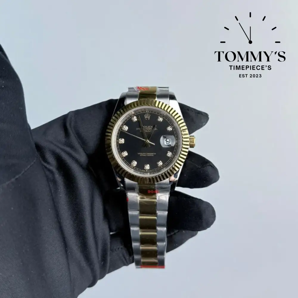 AAA+ Datejust, (126333) 41mm Black Dial-Bimetal Bracelet (Fluted Bezel)