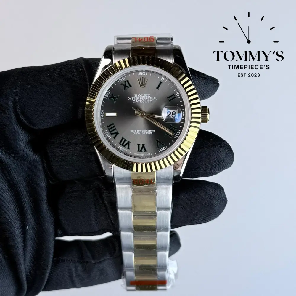 AAA+ Datejust (126333), 41mm Wimbledon Dial-Oyster Bracelet (Fluted Bezel)