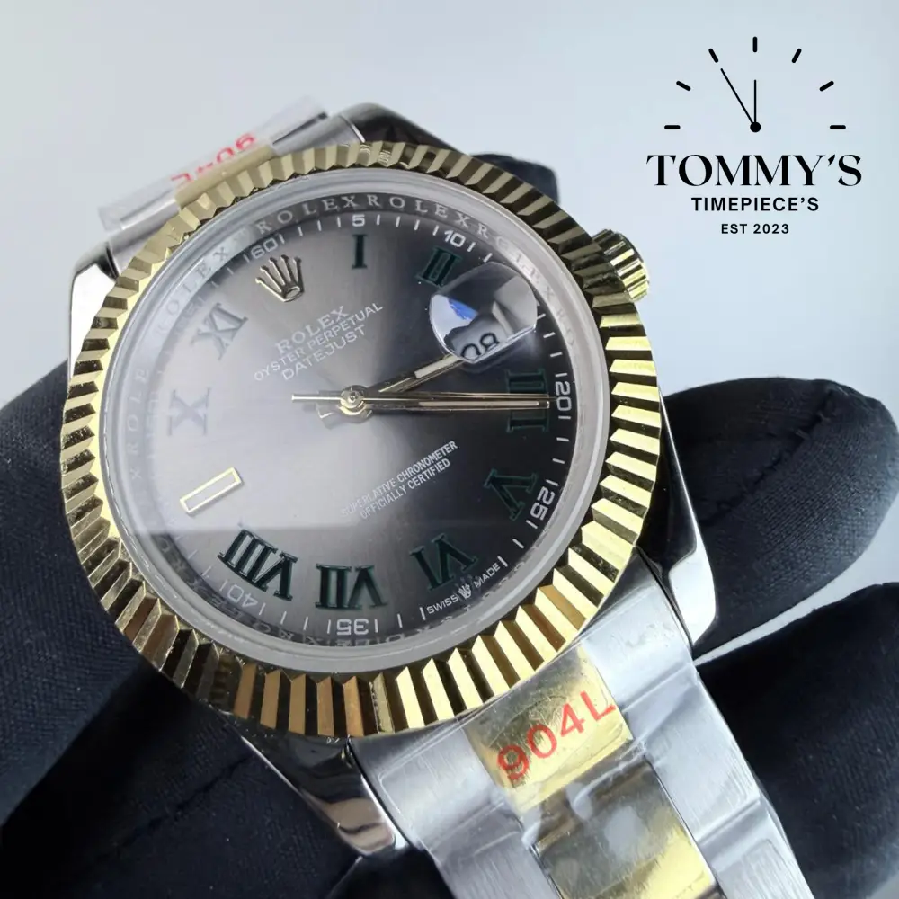 AAA+ Datejust (126333), 41mm Wimbledon Dial-Oyster Bracelet (Fluted Bezel) - Image 2