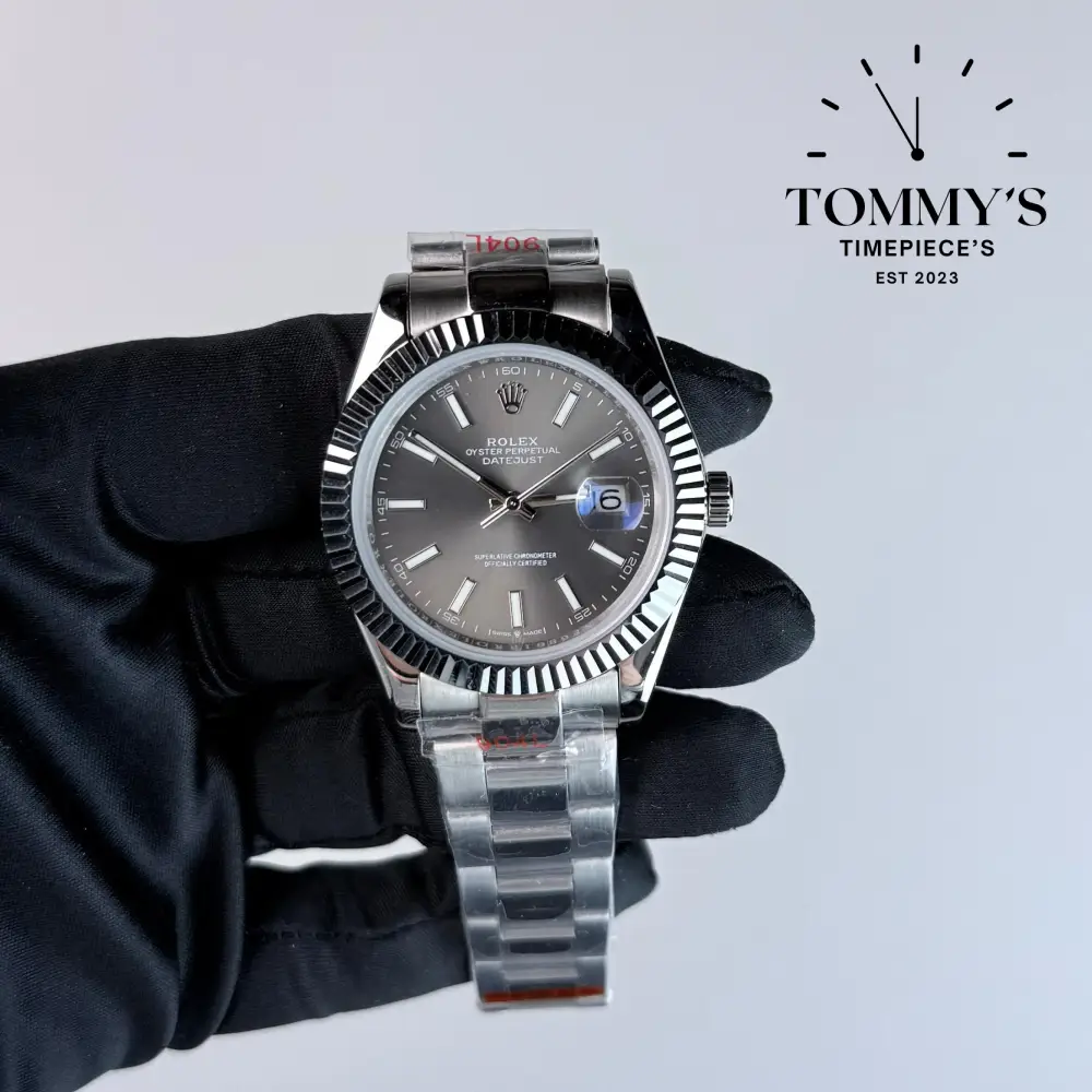 AAA+ Datejust (126334-0013) 41mm Grey Dial- Oyster Bracelet (Fluted Bezel)