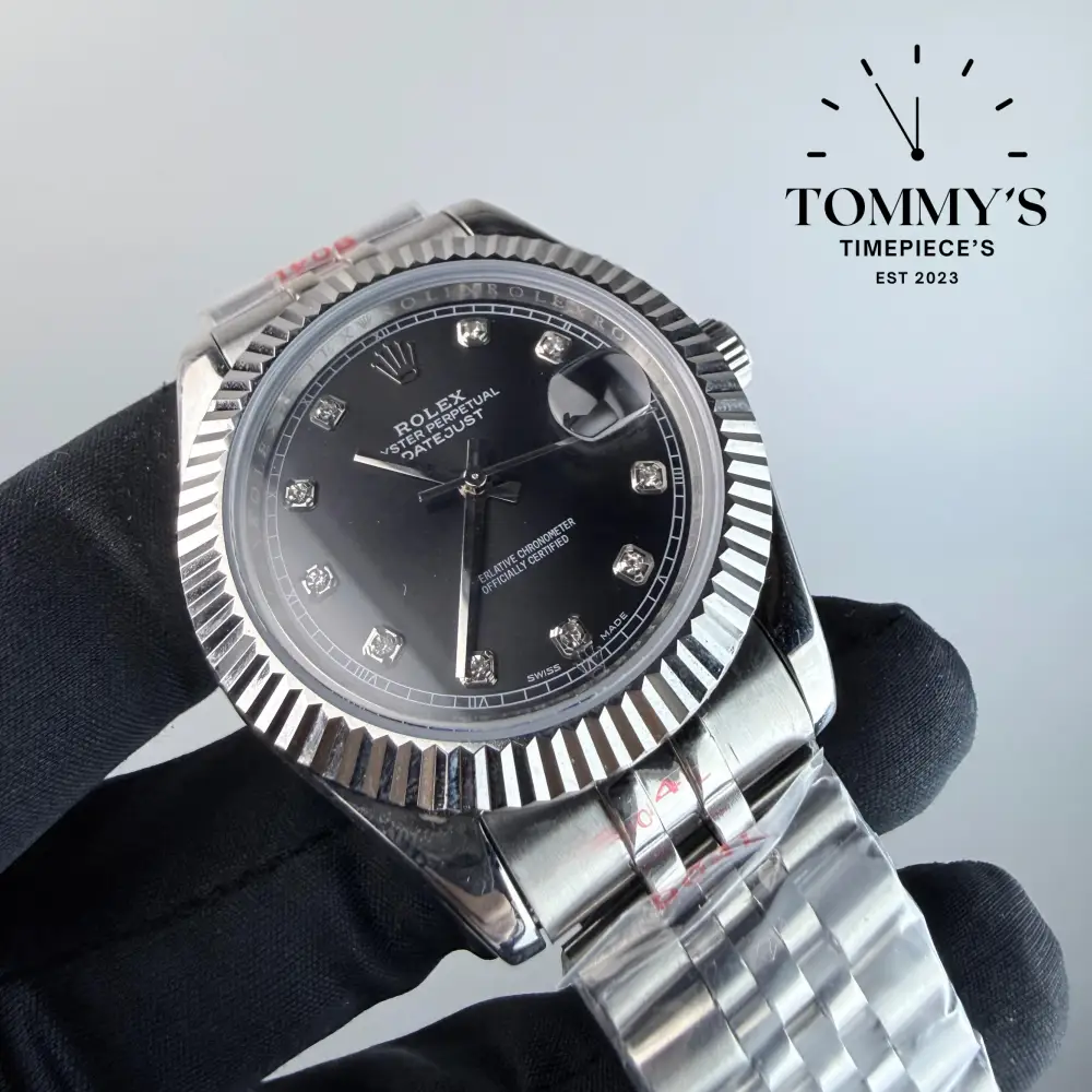 AAA+ Datejust (126334) 41mm Black Diamond Set Dial- Jubilee Bracelet (Fluted Bezel) - Image 2