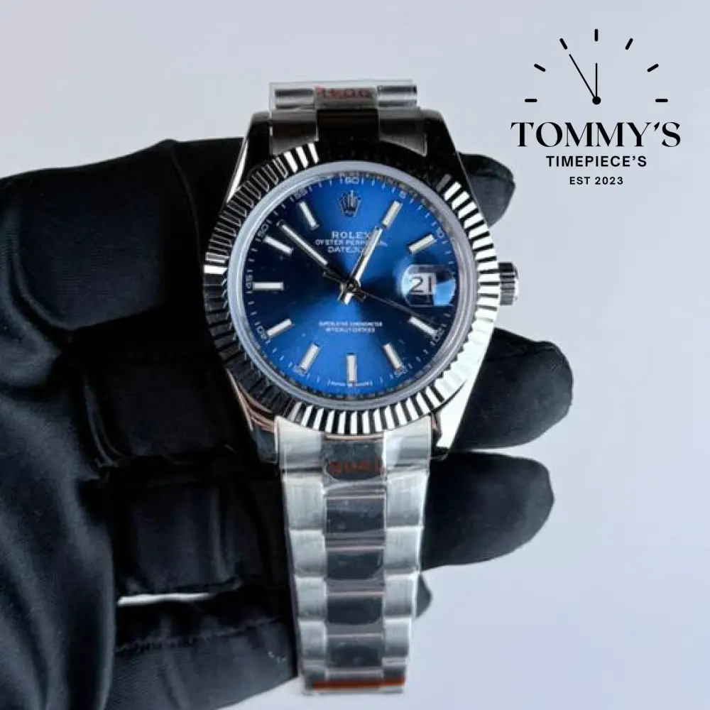 AAA+ Datejust (126334), 41mm Blue Dial-Oyster Bracelet (Fluted Bezel)