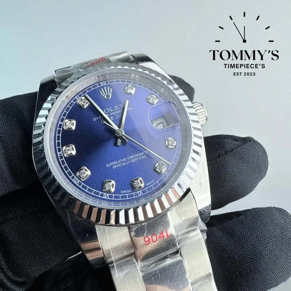 AAA+ Datejust (126334), 41mm Blue Dial-Oyster Bracelet (Fluted Bezel) - Image 2