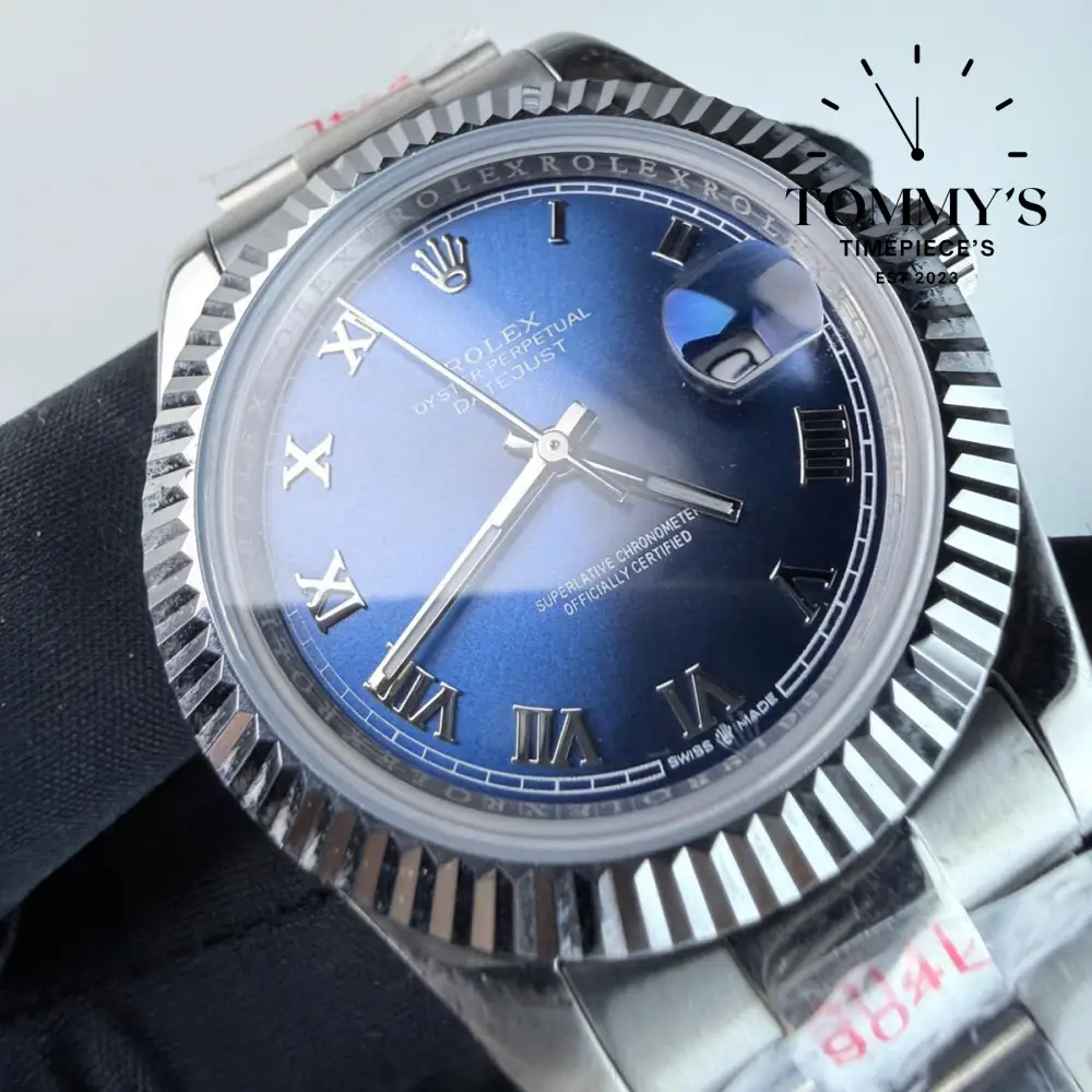 AAA+ Datejust (126334), 41mm Blue Roman Dial-Oyster Bracelet (Fluted Bezel) - Image 2