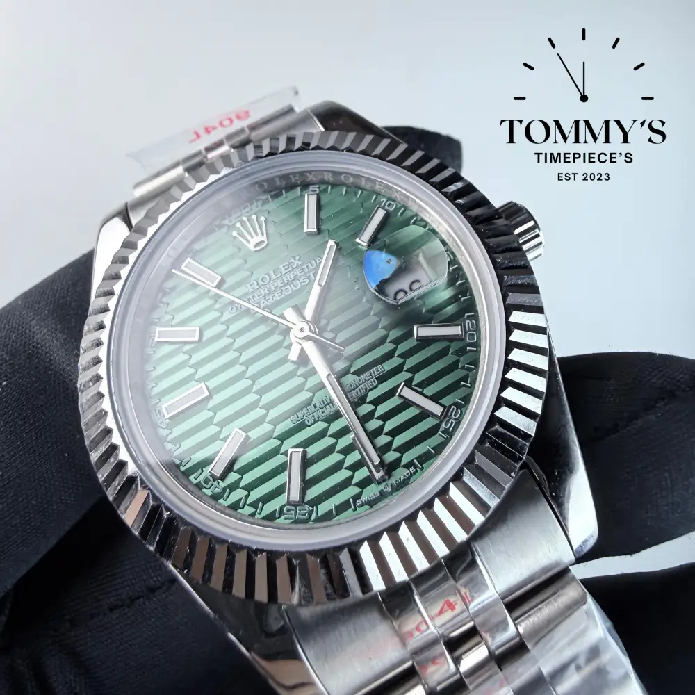 AAA+ Datejust (126334) 41mm Green Motif Dial- Jubilee Bracelet (Fluted Bezel) - Image 2
