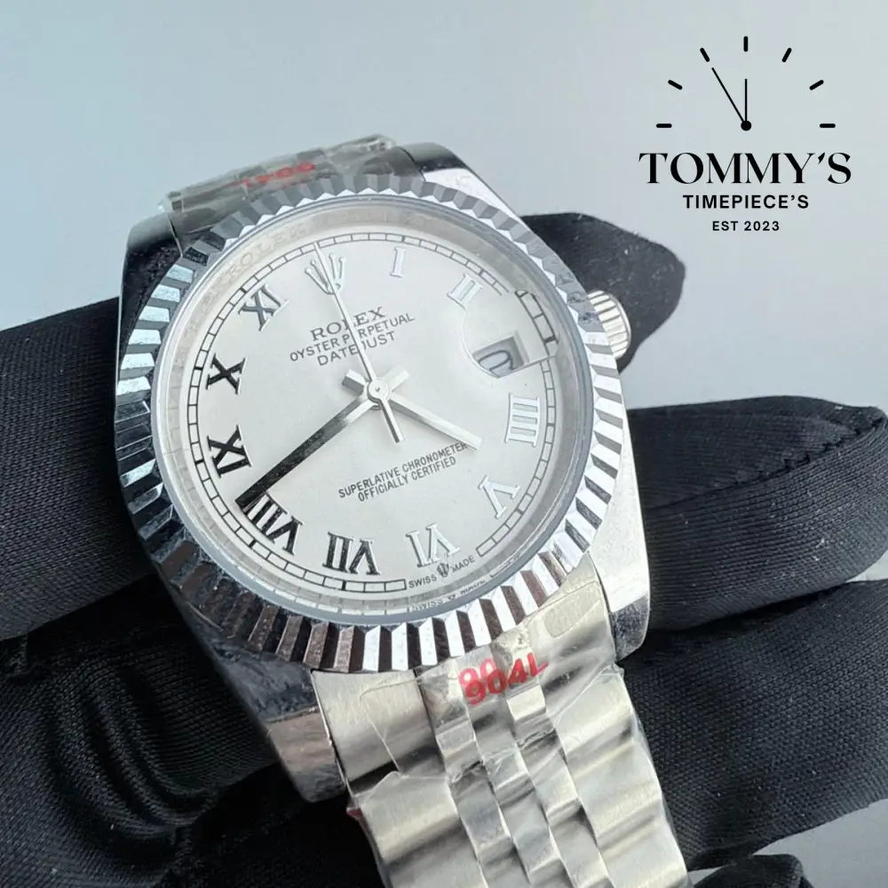 AAA+ Datejust, (126334) 36mm White Roman Dial-Jubilee Bracelet (Fluted Bezel) - Image 2