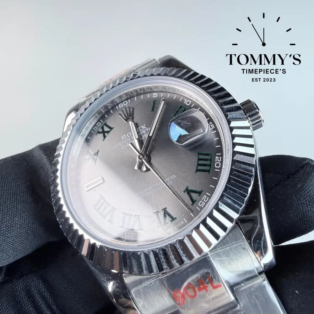 AAA+ Datejust (126334), 36mm Wimbledon Dial-Oyster Bracelet (Fluted Bezel) - Image 2