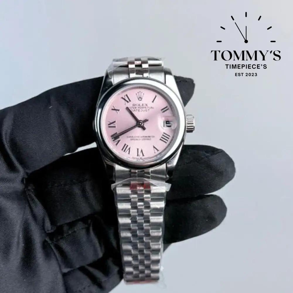 AAA+ Datejust, (278240) 28mm Pink Dial-Jubilee Bracelet (Smooth Bezel)