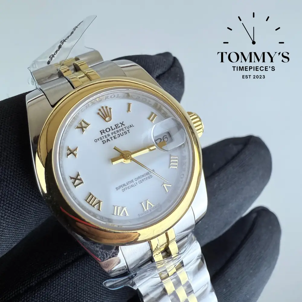 AAA+ Ladies Datejust, (69163) 28mm White Dial-Jubilee Bracelet Bimetal Gold (Smooth Bezel) - Image 2