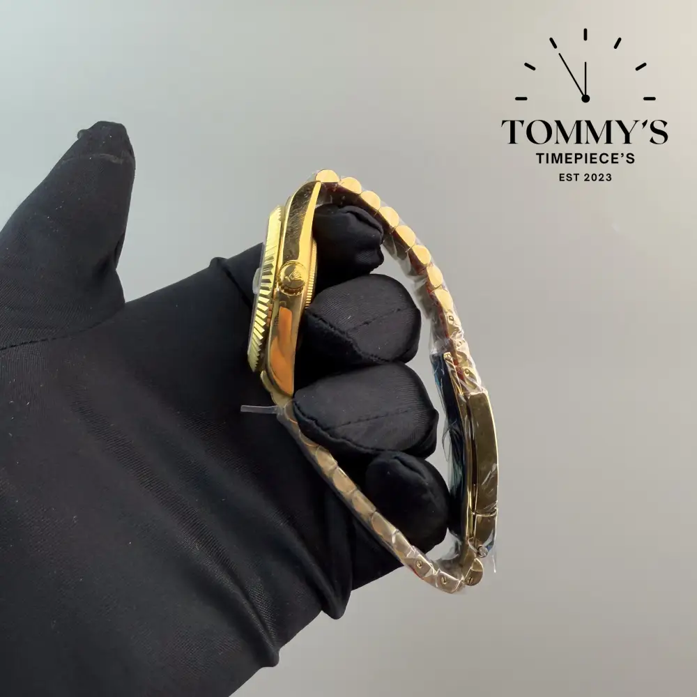 AAA+ Datejust (Full Gold), (178278) 41mm Black Dial-Jubilee Bracelet (Fluted Bezel) - Image 3