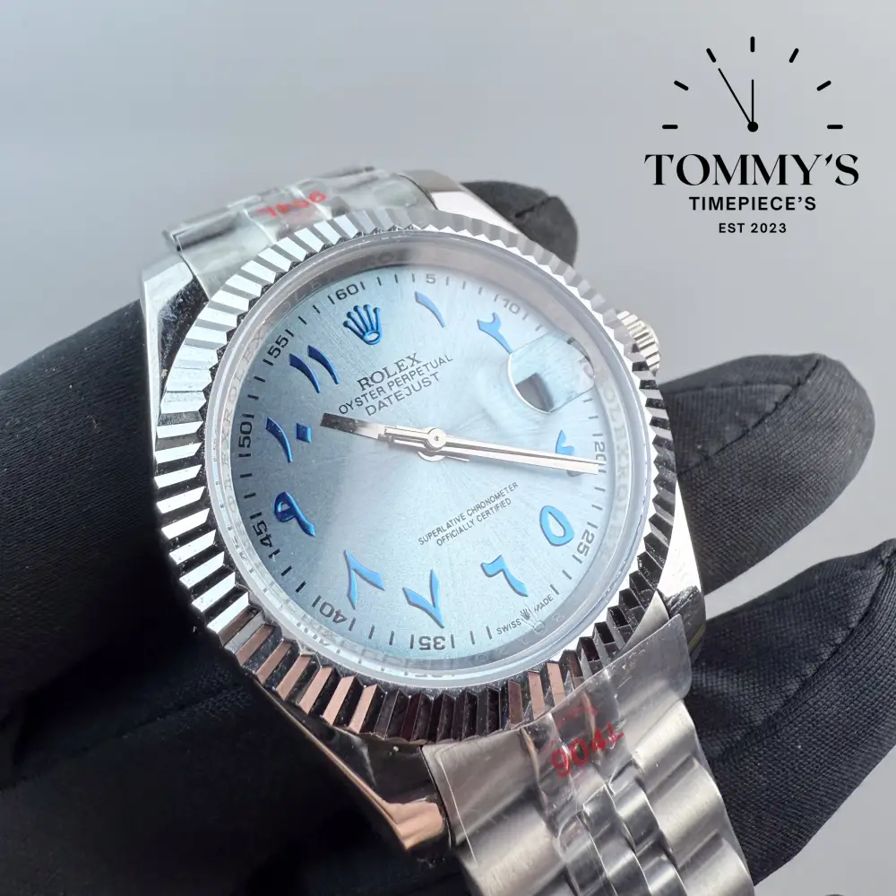 AAA+ Datejust, (126300) 41mm Ice Blue Arabic Dial-Jubilee Bracelet (Fluted Bezel) - Image 2