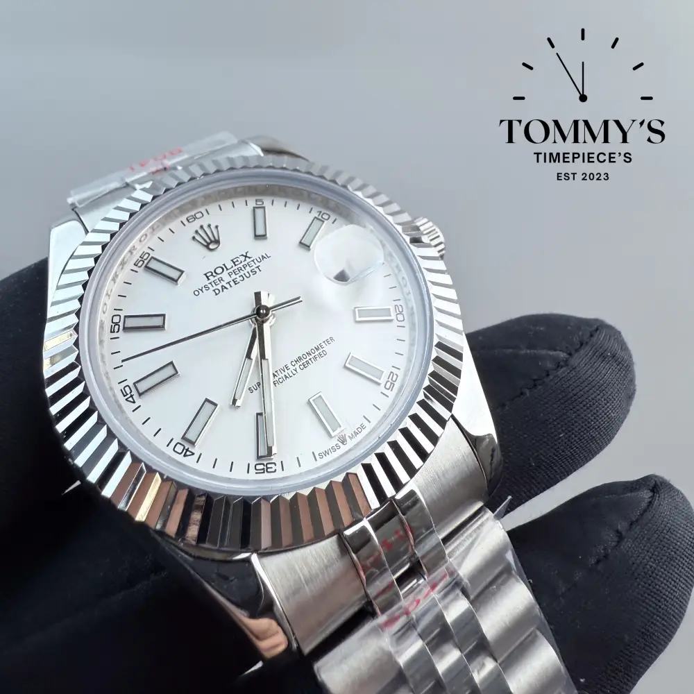 AAA+ Datejust, (m126334-0028) 41mm White Dial-Jubilee Bracelet (Fluted Bezel) - Image 2