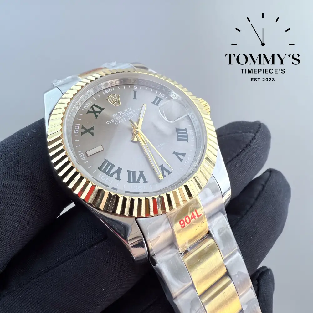 AAA+ Datejust, (126233) 41mm Silver Wimbledon Dial-Oyster Yellow Gold Bracelet (Fluted Bezel) - Image 2