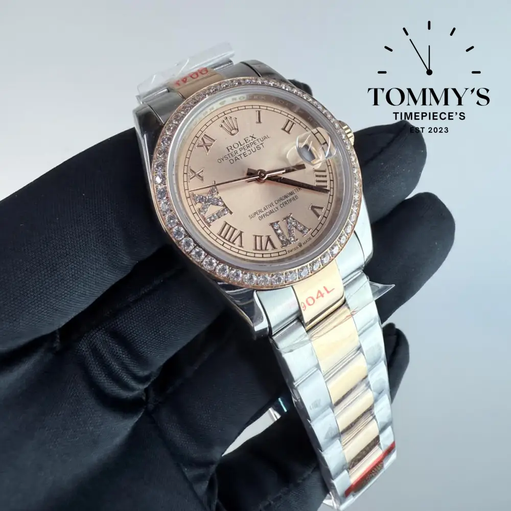 AAA+ Datejust Everose Rolesor (126281RBR), 36mm Rosé-Colour Dial-Oyster Bracelet (Diamond-Set Bezel) - Image 2