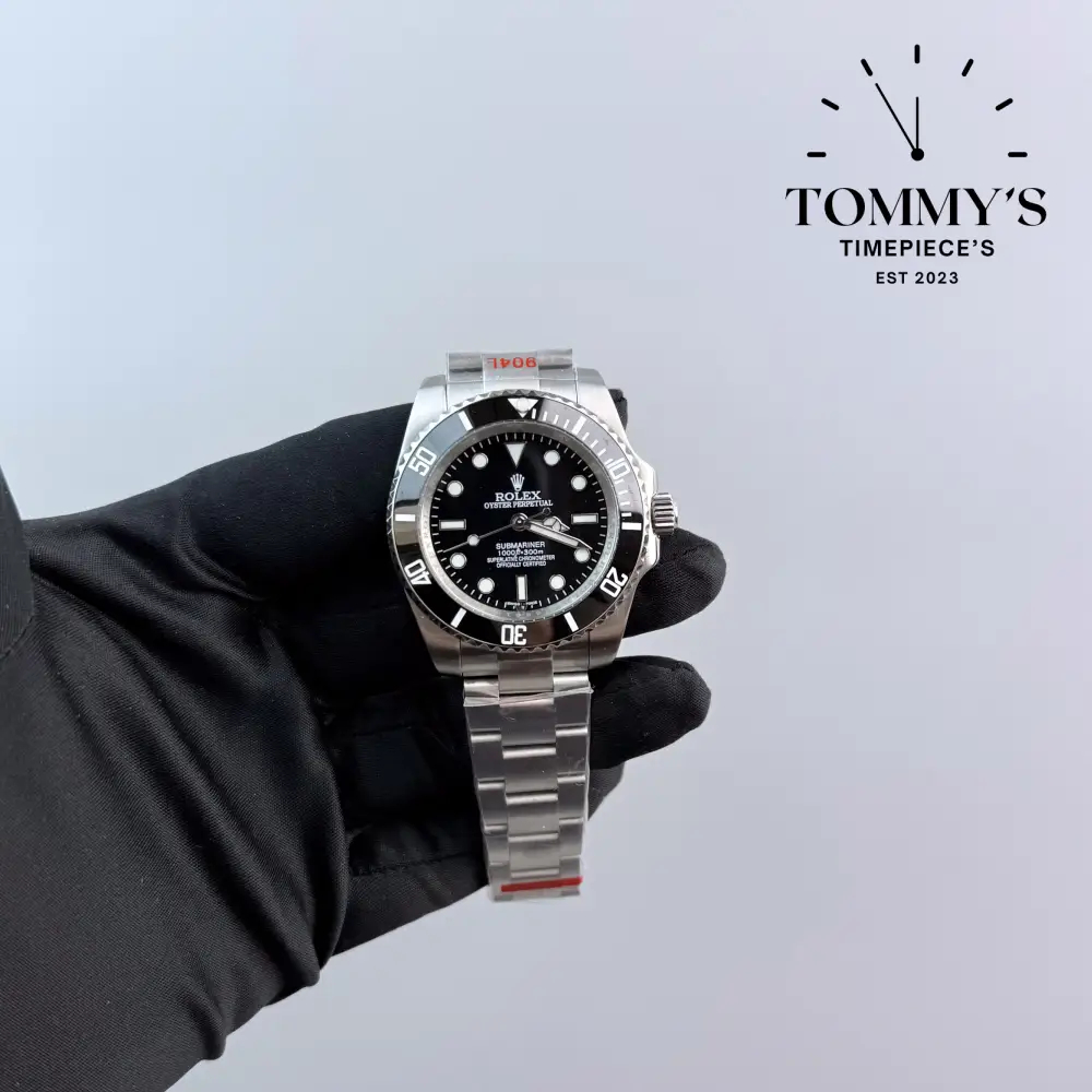 AAA+ Dateless Submariner, (126610LN) 40mm Black-Oyster Bracelet (Black Bezel)