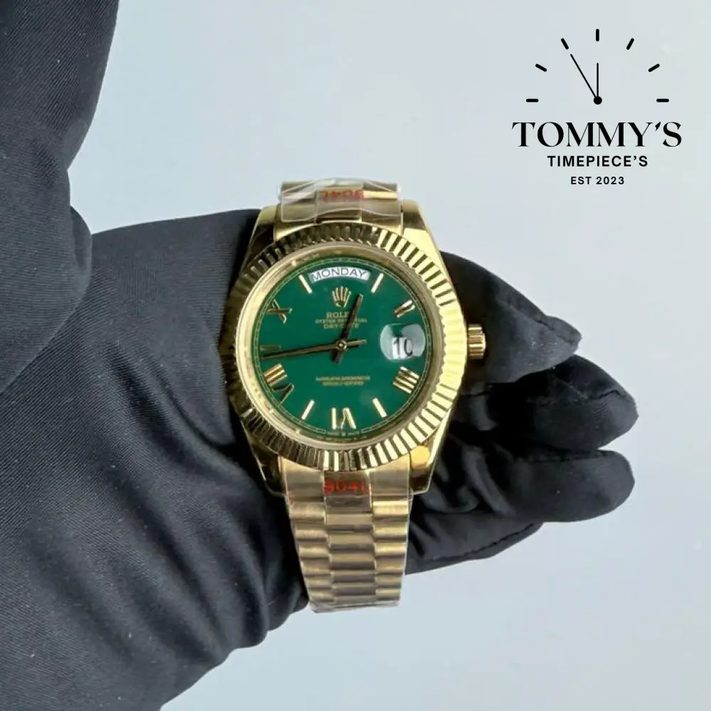 AAA+ Day Date, (228238) 40mm Green Dial-Presidential Bracelet (Fluted Bezel)
