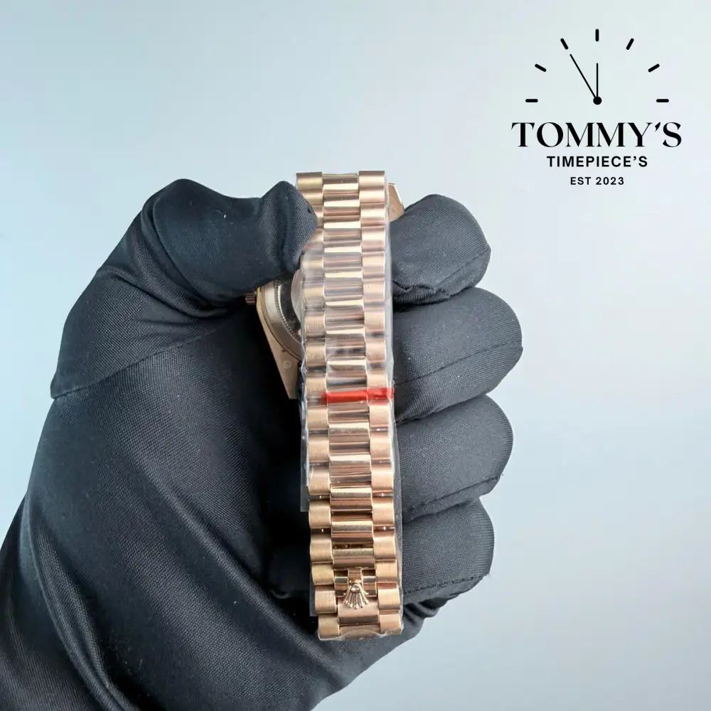 AAA+ Day Date, (228345RBR) 40mm Chocolate Dial-Presidential Bracelet (Diamond Bezel) - Image 3