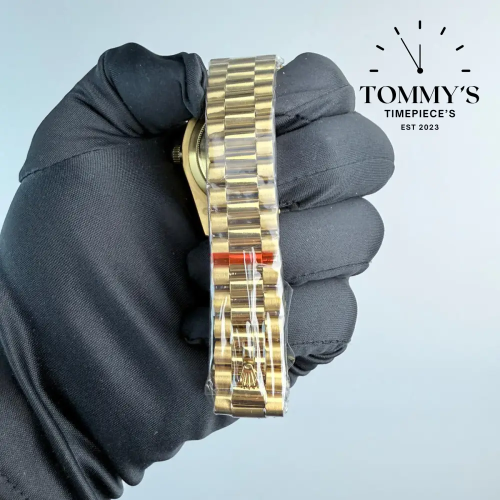 AAA+ Day Date, (228348RBR) 40mm Black Dial-Presidential Bracelet (Diamond Bezel) - Image 4