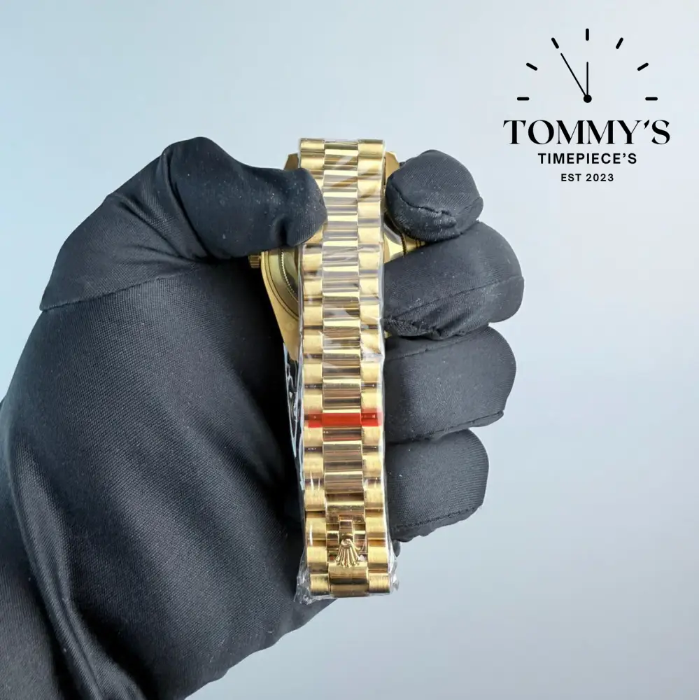 AAA+ Day Date, (228348RBR) 40mm Green Dial-Presidential Bracelet (Diamond Bezel) - Image 3