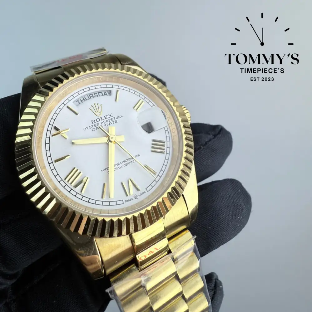 AAA+ Day Date, (m228238-0042 ) 40mm White Dial-Presidential Bracelet (Fluted Bezel) - Image 2