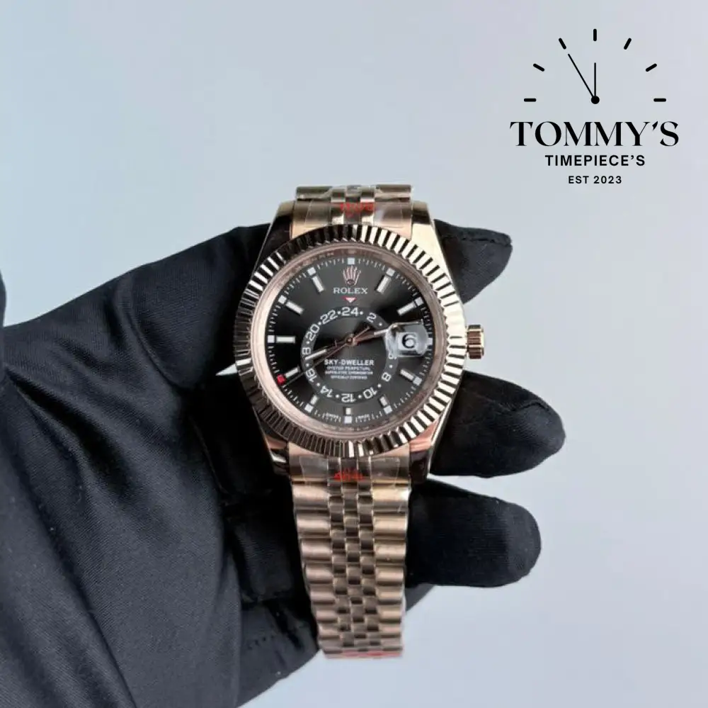 AAA+ Skydweller, (M336935-0008) 42mm Rhodium Dial-Jubilee Bracelet (Fluted Bezel)