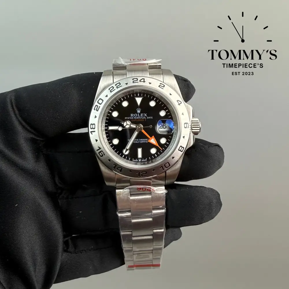 AAA+ Explorer 2, (226570) 42mm Black Dial-Oyster Bracelet (Silver-Colored Bezel)