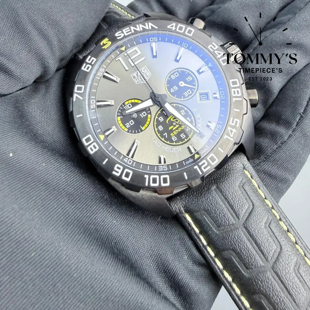 AAA+ Formula 1 Senna Special Edition (CAZ201D.BA0633), 43mm Anthracite Sunray Dial-Leather Strap (Black Bezel) - Image 2
