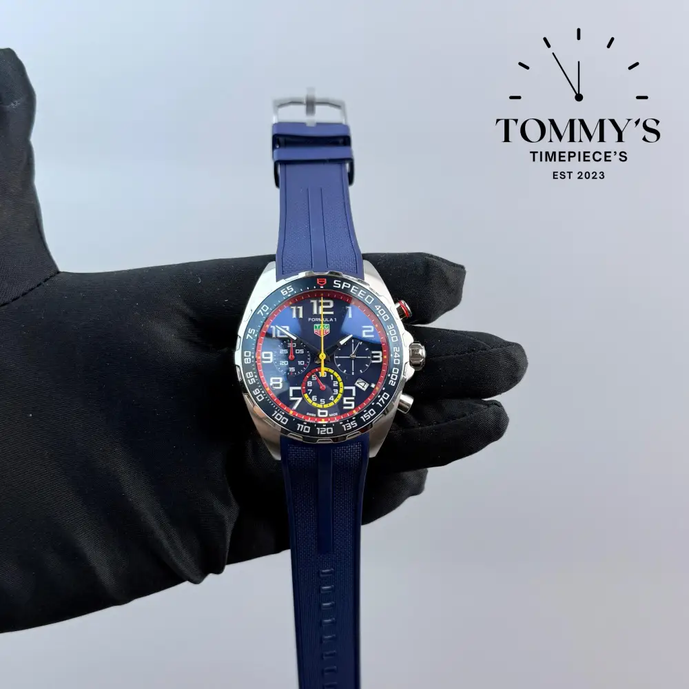 AAA+ Formula One x Red Bull Racing Special Edition, 43mm Blue Dial-Blue Rubber Strap (Blue Bezel)