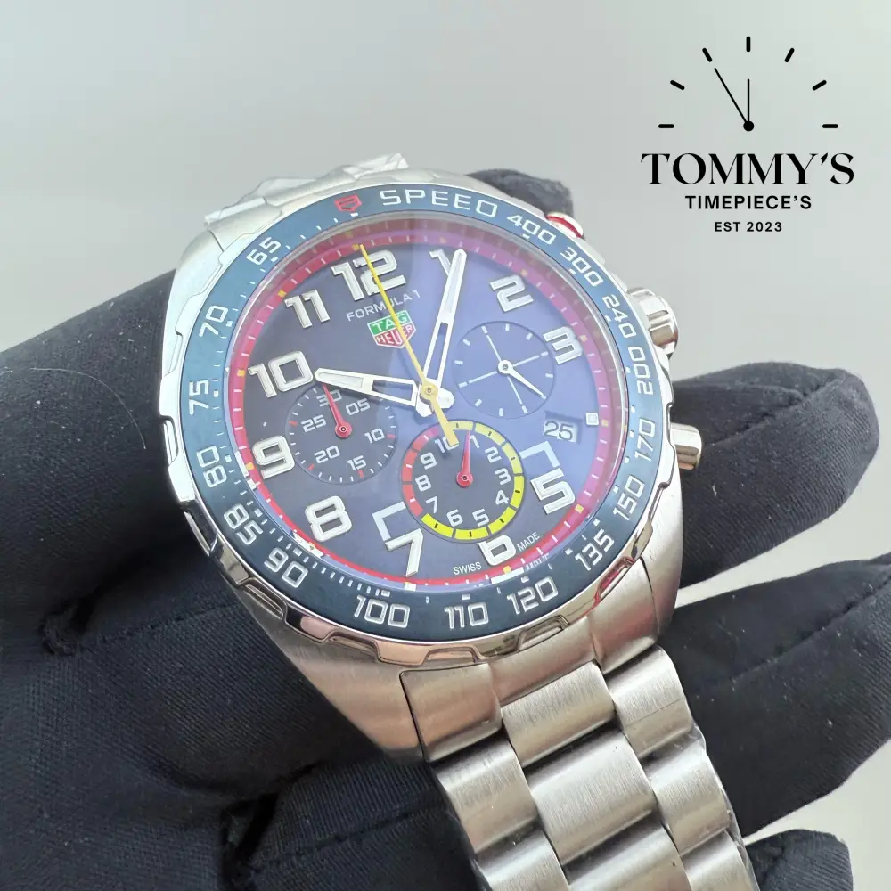 AAA+ Formula One (Red Bull), 43mm Blue Dial-Solid Stainless Steel Bracelet (Blue Bezel) - Image 2